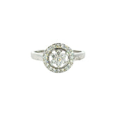 18k White Gold and Diamond Star Fancy Ring in size 5.5 and total gold weight of 3.25g